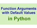 Python Tips Tricks Function Arguments with Default Values