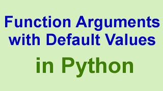 Python Tips Tricks Function Arguments with Default Values