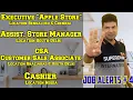 Job Alert-4 Sales Executive Apple Store Assit Store Manager Cashier Sale GRN Executive