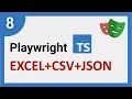 Playwright TypeScript Data-Driven Testing Framework One Utility to Read CSV Excel JSON