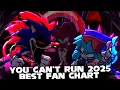 FNF | BEST FAN CHART!! YOU CAN'T RUN 2025 - Vs Sonic.Exe | (SHADERS) (RTX) (LYRICS)