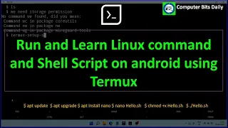 Run Linux Command and Shell Script in Termux on android Linux Shell Script