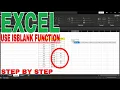 How To Use ISBLANK Function In Excel