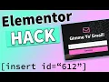 Embed Elementor Templates anywhere w Shortcode or Block Elementor FREE hack