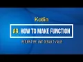 9 Function with return type and default value in Kotlin Tutorial