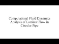 CFD Analysis of Laminar Flow through a Circular Pipe using Ansys Fluent Validation