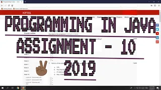 Programming in Java Assignment 10
