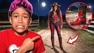 SE ENCONTRAR UMA MULHER COM BOTAS DE SANGUE CORRA!😱