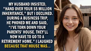 My husband called me and said: "I demolished your house." I couldn't help but laugh...