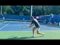 Sebastian Korda w Felix Auger Aliassime - Court Level Practice Citi Open