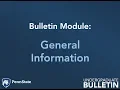 Bulletin Module - General Information