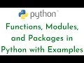 Functions Modules and Packages in Python with Examples Python for DevOps Python Tutorial