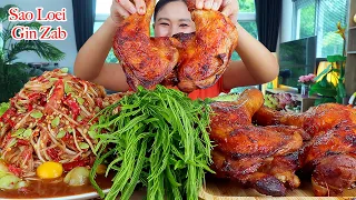 กินส้มตำปลาร้าเผ็ดๆ‼️ไก่ย่าง ชะอมแซ่บๆจ้า
