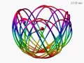 3D Double pendulum bird s eye view simulation chaos