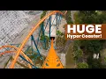 Goliath Front Row POV with a FRESH Repaint Six Flags Magic Mountain s Giovanola Hyper Coaster