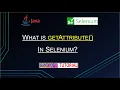 P44 - How To Get Attribute Value In Selenium WebDriver4 What is getAttribute method in Selenium