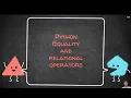 Python Equality and Relational Operations