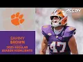 Sammy Brown 2025 Regular Season Highlights Clemson Linebacker