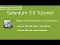 7 Selenium 2018 Tutorial using C Visual Studio How to find Radio Button and Checkbox