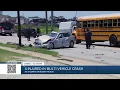 School bus involved in multi-car north Tulsa crash