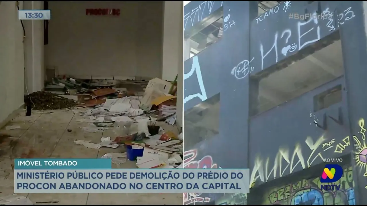Ministério Público pede demolição do prédio do Procon abandonado no centro de Florianópolis