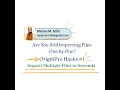 OriginPro Data Import Hack Automate CSV Excel Imports in Minutes
