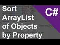 C Sort ArrayList of Objects by Property