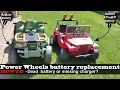 Power Wheels battery replacing with any cheap off the shelf battery