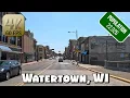 Driving Around Downtown Watertown Wisconsin in 4k