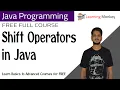 Shift Operators in Java Lesson 10 Java Programming Learning Monkey
