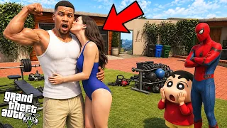 😳Franklin Became the Strongest Man to Take Spider-Man's Girlfriend  in GTA 5 | shinchan and chop