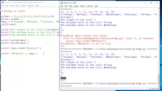 Learning Python 07 Lists arrays