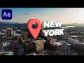 Download Lagu Create 3D Map Location Pop Up Animation - After Effects | NO PLUGINS REQUIRED