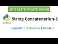 Python String concatenation operator operator format