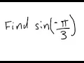 Trigonometry Find sin - 3