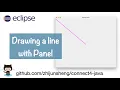 JPBE003 Drawing a line by overriding method paintComponent of JPanel