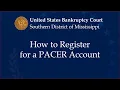 How to register for a PACER account