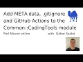 Add META data gitignore and GitHub Actions to the Common CodingTools Perl module