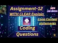 Assignment 12 coding Questions CCBP NxtWave CCBP 4 0 YouTube