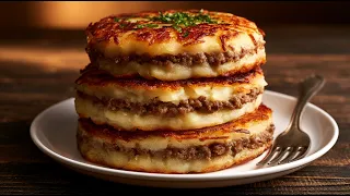Kartoffeln + Hackfleisch sind besser als Pizza! Schnell und einfach in der Pfanne!