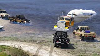 غرق شاحنة الطيارة السعودية في السيل لكن تجي فزعة رعاة الشاص والوزير يكرمهم بعد فشل الشرطة GTA 5  غرق شاحنة الطيارة السعودية في السيل لكن تجي فزعة رعاة الشاص والوزير يكرمهم بعد فشل الشرطة GTA 5