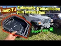 Jeep TJ automatic transmission oil pan installation Jeep TJ auto trans oil pan torque specs