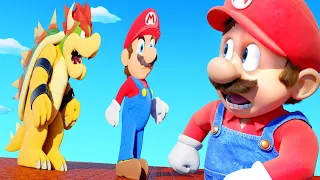 Super Mario become...FLAT...and he has to fight Pacman and Bowser