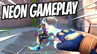 NEON *NEW* VALORANT AGENT GAMEPLAY + ABILITIES (Slide boosts?)