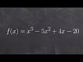 How to Use Synthetic Division and Factoring to Find All the Real and Complex Zeros