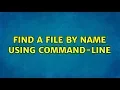 Ubuntu Find a file by name using command-line
