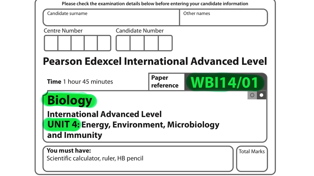 A level | biology | Unit 4 | Edexcel | October 2022