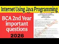 Internet Using Java Programming Important questions BCA 2nd Year imp questions Java Programming