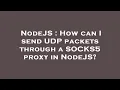NodeJS How can I send UDP packets through a SOCKS5 proxy in NodeJS