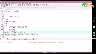 pointer concept in struct in C